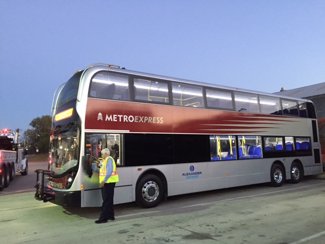 The two-week pilot program will help Capital Metro&rsquo;s leadership determine if double-decker buses are a feasible option on heavy commuter corridors.