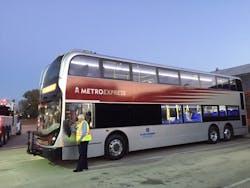 The two-week pilot program will help Capital Metro’s leadership determine if double-decker buses are a feasible option on heavy commuter corridors. The two-week pilot program will help Capital Metro’s leadership determine if double-decker buses are a feasible option on heavy commuter corridors.