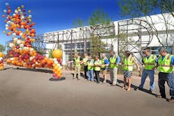 Left to right: Mesa Mayor John Giles, Mesa Councilmember Alex Finter, Mesa Vice Mayor and Valley Metro Rail Board Vice Chair Dennis Kavanaugh, Mesa Councilmember David Luna, Mesa Councilmember Chris Glover, Valley Metro Interim CEO Scott Smith, Stacy and Witbeck/Sundt Project Manager Jennifer Donaldson, Mesa Councilmember Dave Richins and Mesa City Manager Chris Brady. Left to right: Mesa Mayor John Giles, Mesa Councilmember Alex Finter, Mesa Vice Mayor and Valley Metro Rail Board Vice Chair Dennis Kavanaugh, Mesa Councilmember David Luna, Mesa Councilmember Chris Glover, Valley Metro Interim CEO Scott Smith, Stacy and Witbeck/Sundt Project Manager Jennifer Donaldson, Mesa Councilmember Dave Richins and Mesa City Manager Chris Brady.