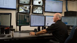 Supervisor John Schlabach in the control room managing afternoon peak traffic. Supervisor John Schlabach in the control room managing afternoon peak traffic.