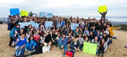Students gather for a group photo as part of the Youth for the Environment and Sustainability (YES) Conference, a key component of the Spare the Air Youth program. Students gather for a group photo as part of the Youth for the Environment and Sustainability (YES) Conference, a key component of the Spare the Air Youth program.