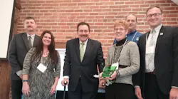 Members of Metro's Green Team pose for a photo with Hamilton County Commissioner Todd Portune (Center) after receiving the '2016 Recycle at Work Program' award (L-R): Facilities Manager Paul Williams, Buyer Lyndi Whiteker, Outreach & Sustainability Manager Kim Lahman, Facility Maintenance Supervisor Bill Haley and Service Analyst John Gardocki.