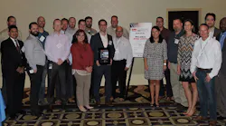 Representatives from Valley Metro, city of Phoenix, AECOM and Sundt/Stacy and Witbeck Joint Venture accept the Southwest’s 2016 Best Airport/Transit Project of the Year award for the Northwest light rail extension.