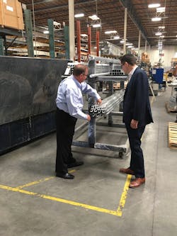 Executive Vice President Patrick Merrick and Assembly Member Eric Linder on the tour. Executive Vice President Patrick Merrick and Assembly Member Eric Linder on the tour.