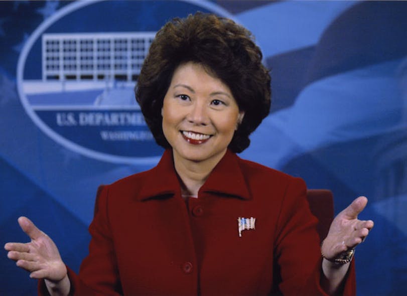 Elaine Chao, the 24th U. S. Secretary of Labor, served from 2001-2009.