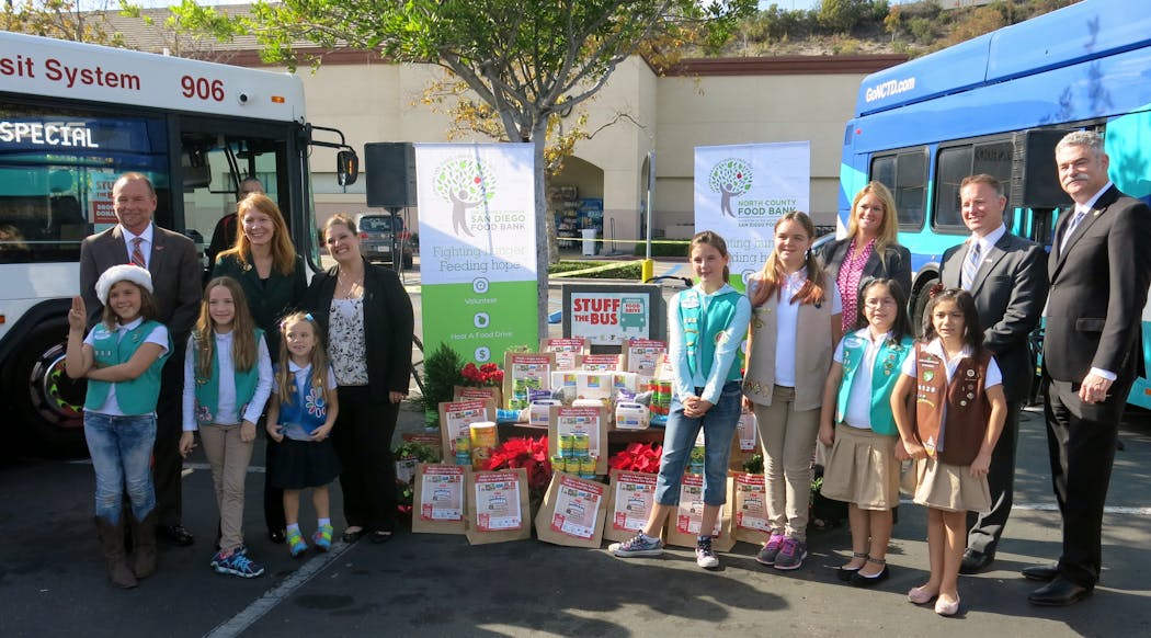 MTS, NCTD, Albertsons/Vons, Girl Scouts, Armed Services Y and the San