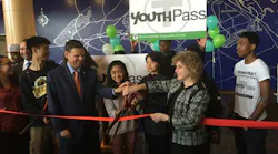 MassDOT Secretary and CEO Stephanie Pollack at an event in June 2015 announcing the start of the year-long Youth Pass Pilot program.