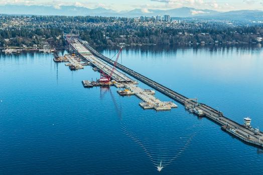 SR 520 Floating bridge in Seattle.
