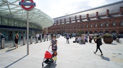 Battle Bridge Place at King's Cross, London, UK. Battle Bridge Place at King's Cross, London, UK.