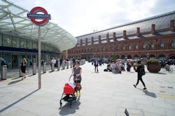 Battle Bridge Place at King's Cross, London, UK. Battle Bridge Place at King's Cross, London, UK.