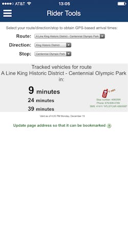 Atlanta Streetcar App.