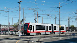 Exterior view of Muni LRV.