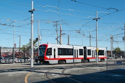 Exterior view of Muni LRV. Exterior view of Muni LRV.