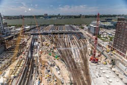Amtrak Gateway future path for the Hudson Tunnel under construction in 2014. Amtrak Gateway future path for the Hudson Tunnel under construction in 2014.