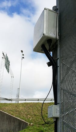 BlipTrack sensor in Stockholm. BlipTrack sensor in Stockholm.