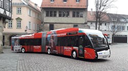 An IMC battery bus operated by Esslingen Municipal Transportation Authority (SVE). An IMC battery bus operated by Esslingen Municipal Transportation Authority (SVE).