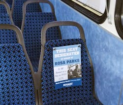 HART buses will have a designated spot for Rosa Parks. HART buses will have a designated spot for Rosa Parks.