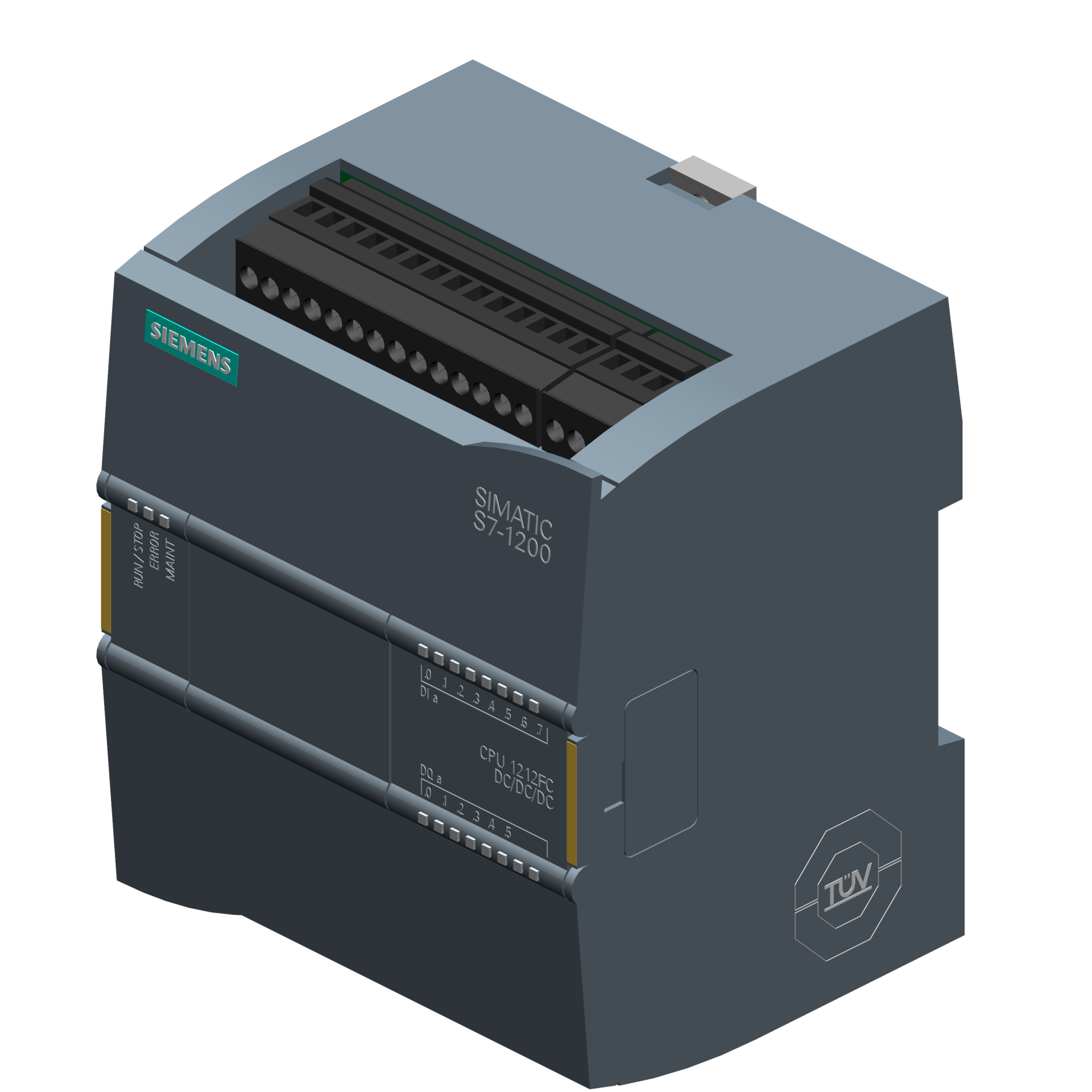Siemens new compact and modular Simatic S7-1212 FC controller.