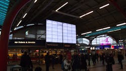 Utrecht station digital information board Utrecht station digital information board