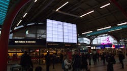 Utrecht station digital information board