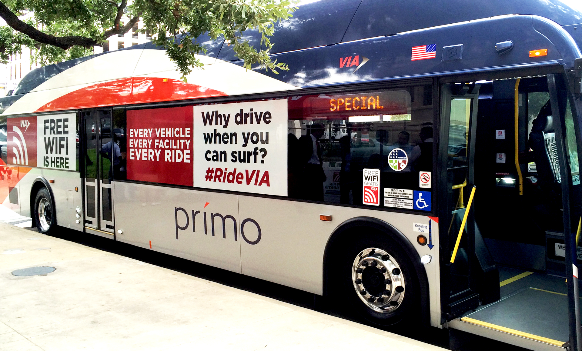 VIA introduced free, systemwide 4G LTE WiFi in 2015, making it the first major public transportation agency in the nation to provide this level of access to the amenity.