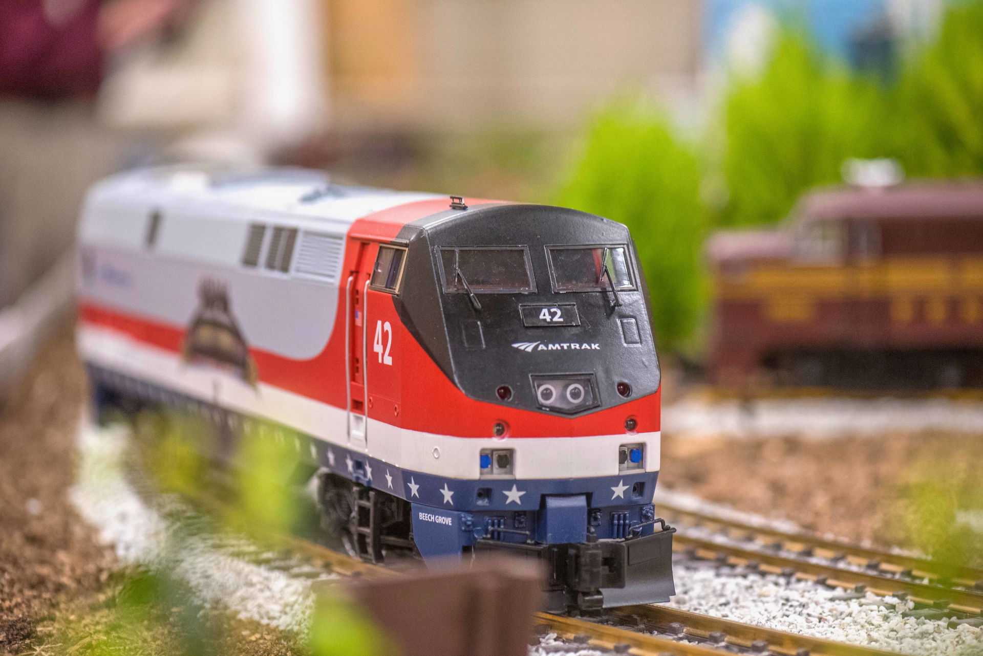 Visitors to the Flower Show can enjoy the Railway Garden&rsquo;s vast display of model trains and a trolley.