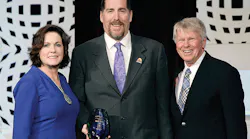 Pat Ziska, MCI New Coach sales vice president joins Dan Martin, president of Karst Stage, and Dale Krapf, chairman of UMA and chairman of Krapf Bus Companies, West Chester, Pennsylvania.
