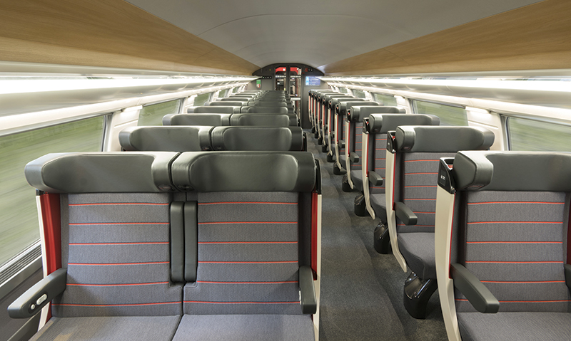 Alstom's Euroduplex Oc&eacute;ane train sets.