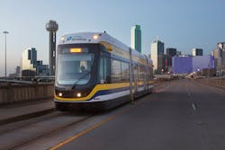 Brookville worked with DART for the Dallas Streetcar - which had to travel without catenary across the historic bridge.