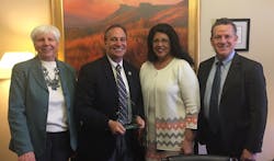 Congressman Ed Perlmutter was honored for his untiring support of transit. Congressman Ed Perlmutter was honored for his untiring support of transit.