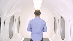 Hyperloop interior. Hyperloop interior.