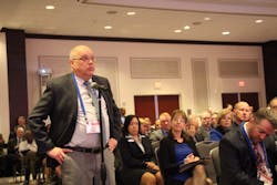 Attendees of the APTA Legislative Conference in Washington, D.C., discuss federal legislation and policy initiatives. Attendees of the APTA Legislative Conference in Washington, D.C., discuss federal legislation and policy initiatives.