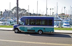 Lift paratransit bus. Lift paratransit bus.