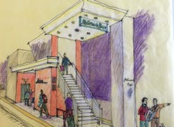 Rendering of McCormick Place station. Rendering of McCormick Place station.