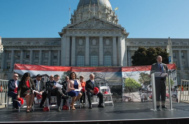 The groundbreaking for the BRT line.