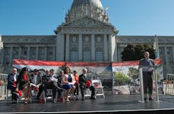 The groundbreaking for the BRT line. The groundbreaking for the BRT line.
