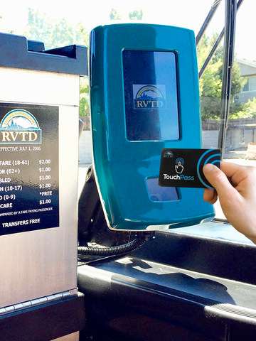 TouchPass Reader on RVTD bus.
