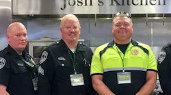 UTA officers volunteered at Josh's Kitchen.