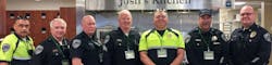 UTA officers volunteered at Josh's Kitchen. UTA officers volunteered at Josh's Kitchen.