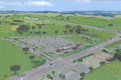 Rendering of the Hibiscus Cost Busway Station. Rendering of the Hibiscus Cost Busway Station.