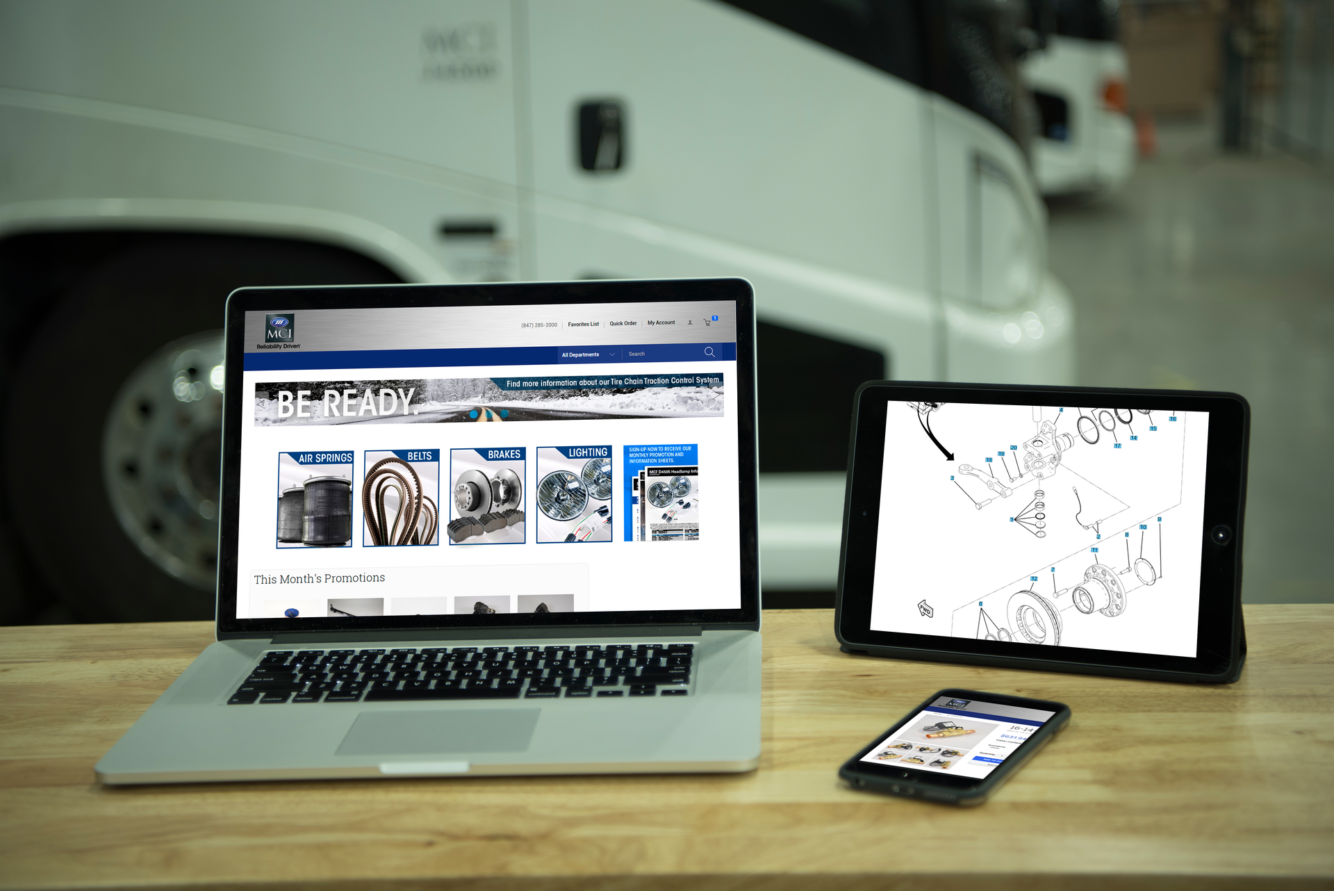 MCI's online parts store.
