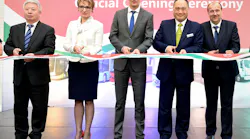 Péter Szijjártó, Minister of Foreign Affairs and Trade(third left), Duan Jielong, Chinese Ambassador to Hungary(first left), Isbrand Ho, Managing Director of BYD Europe (second right).