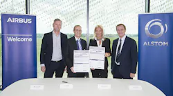 The agreement was signed by Marc Fontaine, digital transformation officer at Airbus and Pascal Cléré, senior vice president of Alstom's Digital Mobility division.