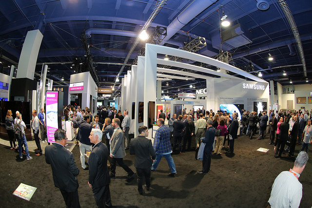 Samsung's booth on the show floor.