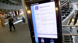 The On the Go (OTG) interactive kiosks located in stations across the city.