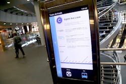 The On the Go (OTG) interactive kiosks located in stations across the city.
