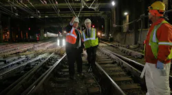 Wick Moorman visiting track work.