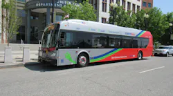 New Flyer debuts Metro e bus at US DOT Earth Day Fair.
