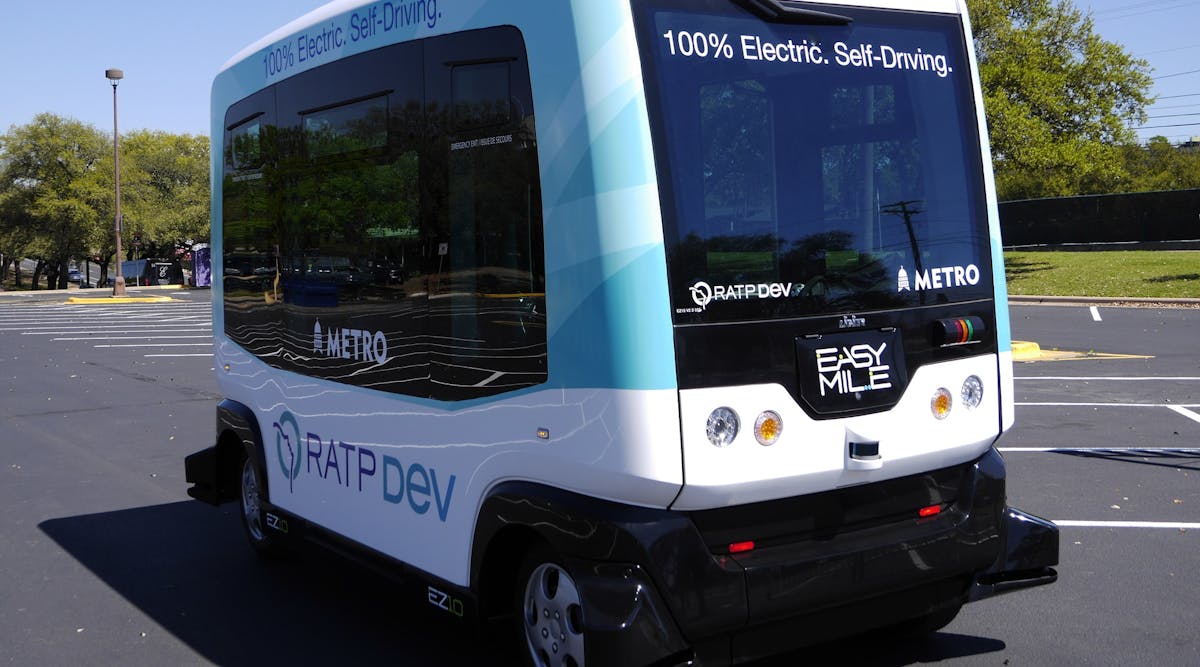 Autonomous 100 percent electric bus.