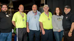 Pictured from left to right: John Duklewski, TAM executive director; First Place Winner Matt Paugh, Garrett County Transit Service; Second Place Winner David Hall, Harford Transit LINK; Third Place Winner James Kisner, Garrett Transit Service; Jeannie Fazio, Maryland Transit Administration; Gary Blazinsky, TAM board president, Harford Transit LINK.